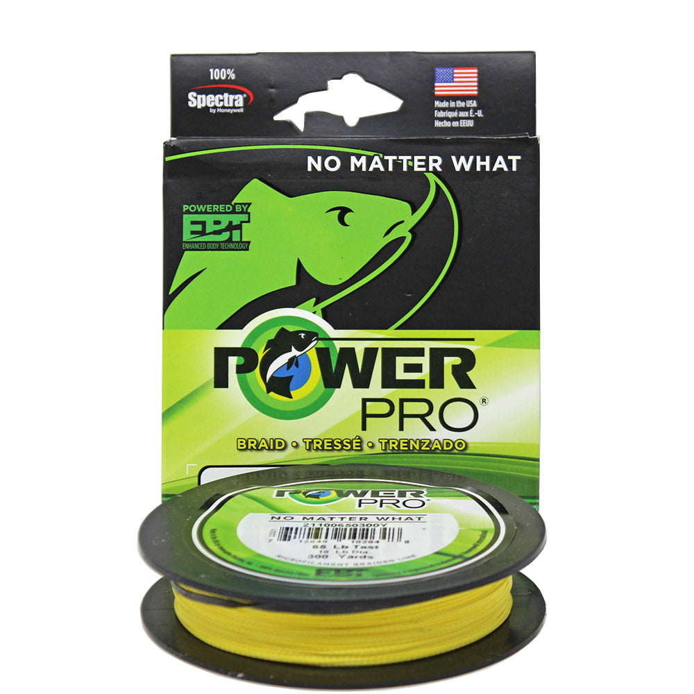 Power Pro Braided Line Hi-Vis Yellow / 300 Yards / 20 lb Power Pro Braided Line Hi-Vis Yellow / 300 Yards / 20 lb