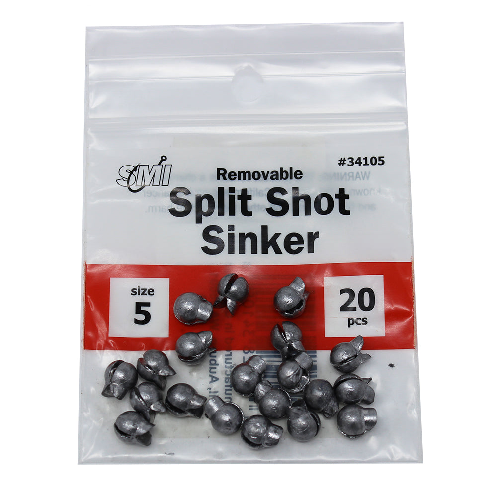 Fishing Sinkers 4oz 100 Count Lead Split Shot Removable #2 Sinkers
