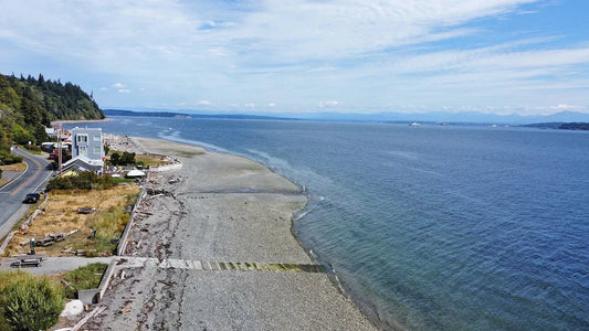 Fishing at Whidbey Island's Glendale Beach