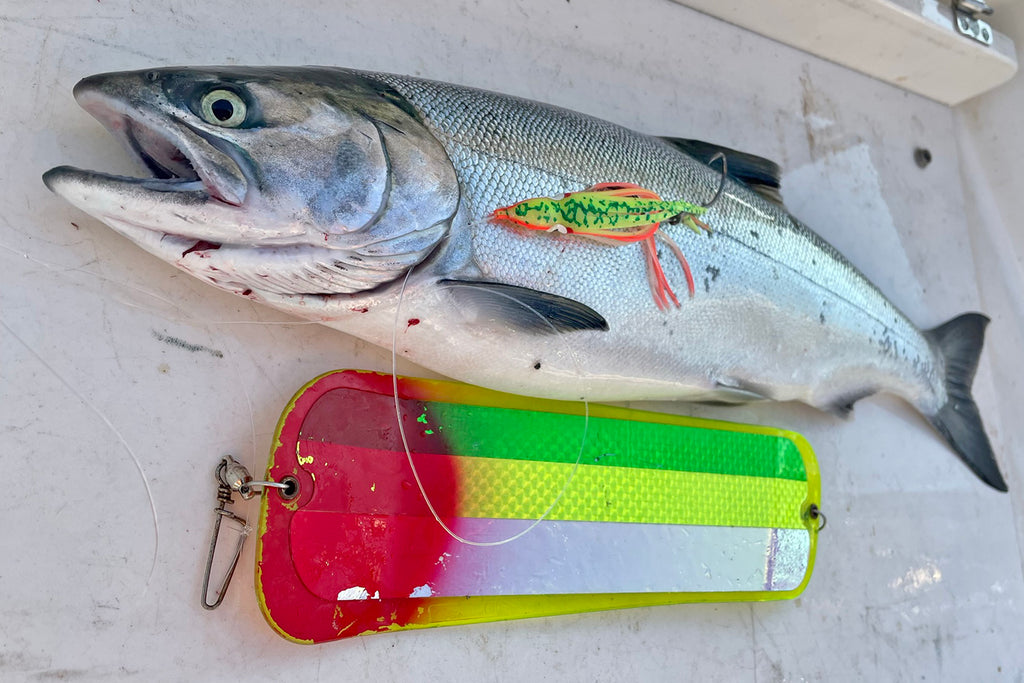 1 Custom 8 Flasher Pop Gear Trolling Rig Bass Trout Walleye Fishing Tackle  #32