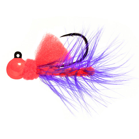 Aerojig Hackle 1/16 to 1/4 Ounce - Flame & Flame, Purple