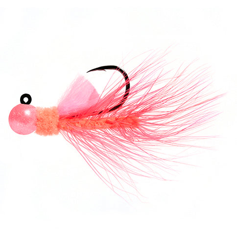 Aerojig Hackle 1/16 to 1/4 Ounce - Pearl Pink & Peach, Pink