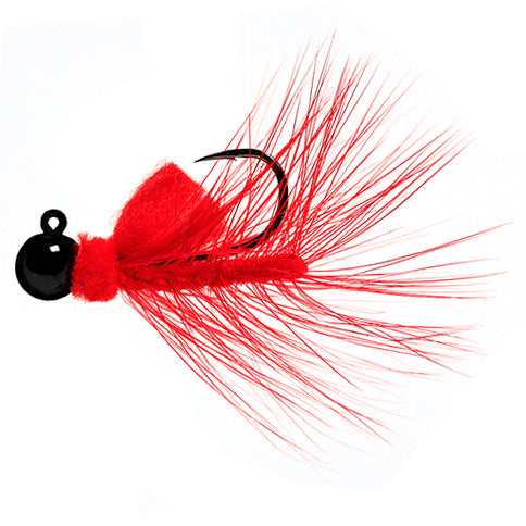 Aerojig Hackle 1/8 to 1/4 Ounce - Black & Red