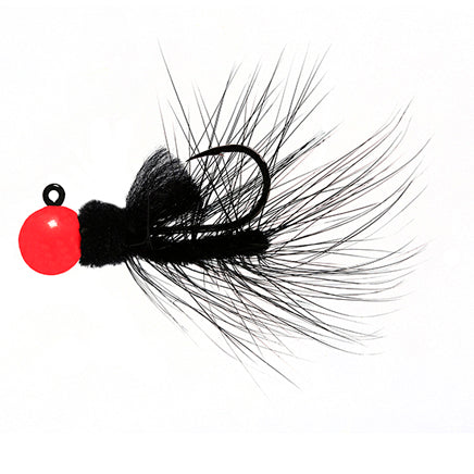 Aerojig Hackle 1/8 to 1/4 Ounce - Flame & Black