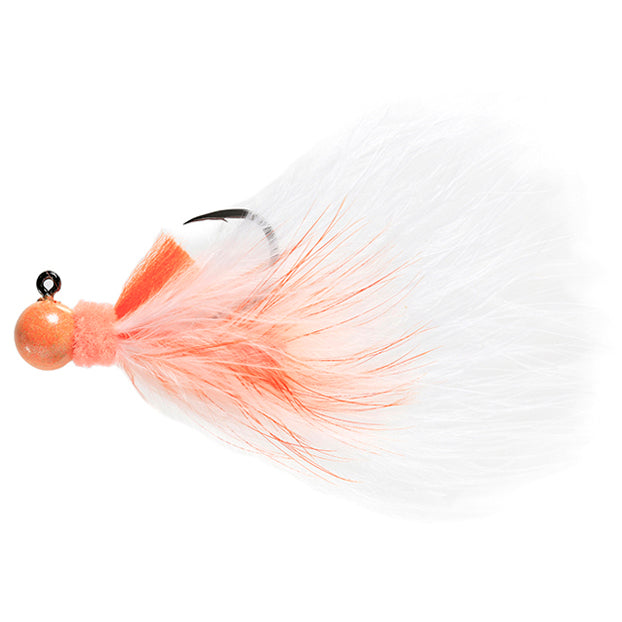 Aerojig Marabou 1/16 to 1/4 Ounce - Peach & Peach, Orange, White