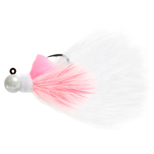 Aerojig Marabou 1/16 to 1/4 Ounce - Pearl & White, Cerise, Pink