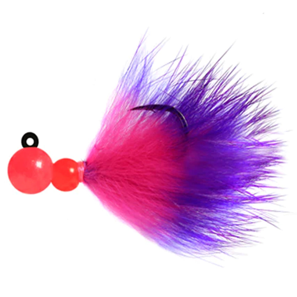 Aerojig Rabbit Bead Jig 1/8 to 1/4 Ounce - Corkey Pink & Shocking Pink, Purple