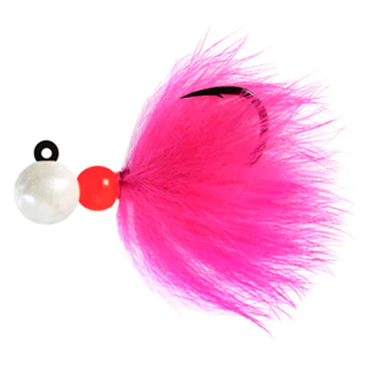 Aerojig Rabbit Bead Jig 1/8 to 1/4 Ounce - Pearl White & Shocking Pink