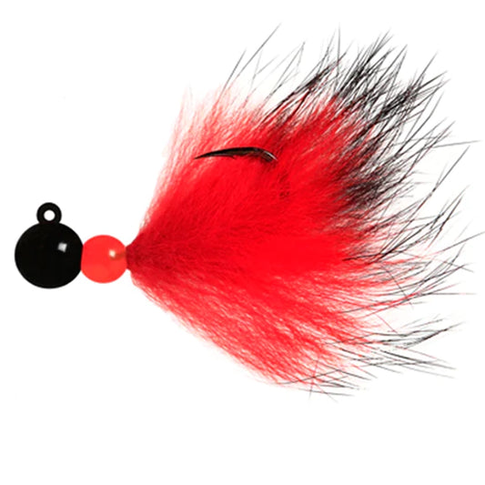 Aerojig Rabbit Bead Jig 1/8 to 1/4 Ounce - Black & Black, Red