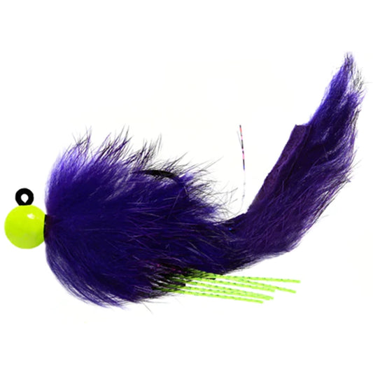 Aerojig Twitching Jig 3/8 to 1/2 Ounce - Chartreuse & Purple