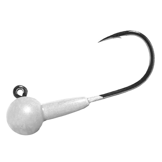 Aerojig Twitching Jig Head 3-Pack, 3/8 to 1/2 Ounce -  White Pearl