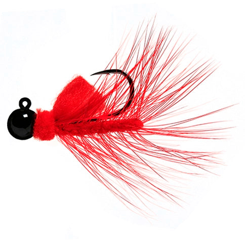 Aerojig Hackle Jig Black Red