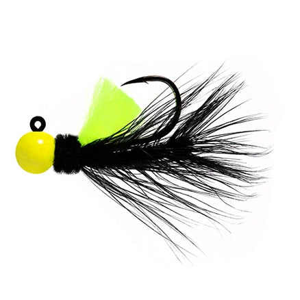 Aerojig Hackle Jig Chartreuse Black Chartreuse