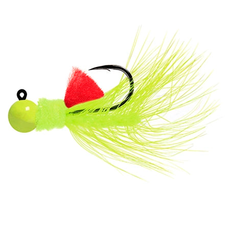 Aerojig Hackle Jig Chartreuse Chartreuse Red