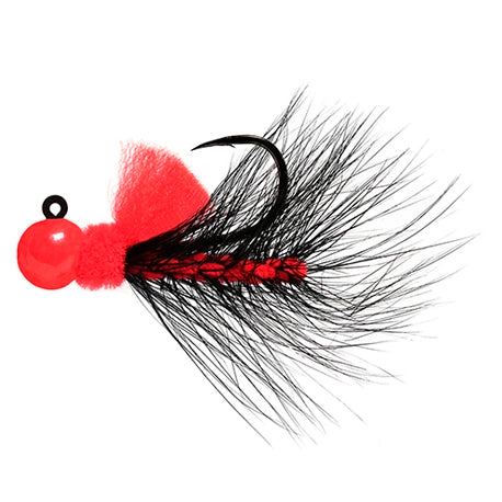 Aerojig Hackle Jig Flame Flame Black