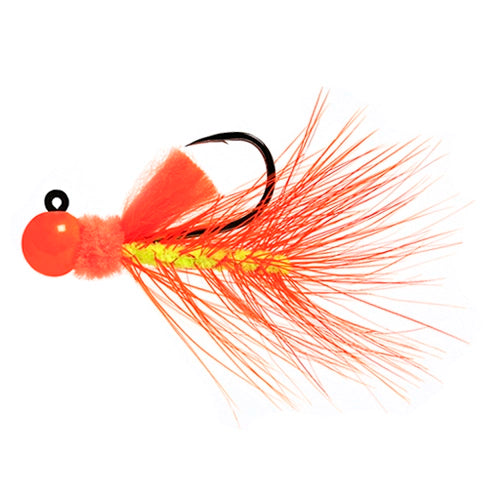 Aerojig Hackle Jig Orange Orange Chartreuse