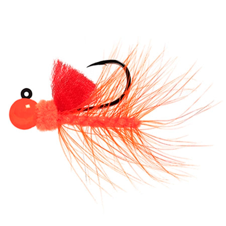 Aerojig Hackle Jig Orange Orange Red