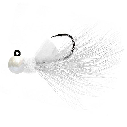 Aerojig Hackle Jig Pearl White