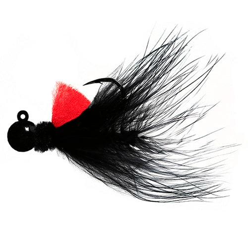 Aerojig Marabou Jig Black Black Red