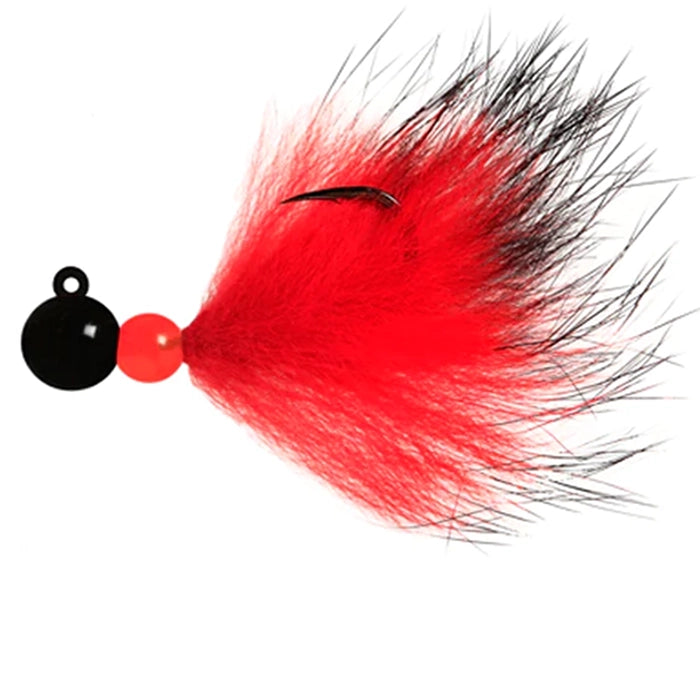 Aerojig Rabbit Bead Jig Black Black Red