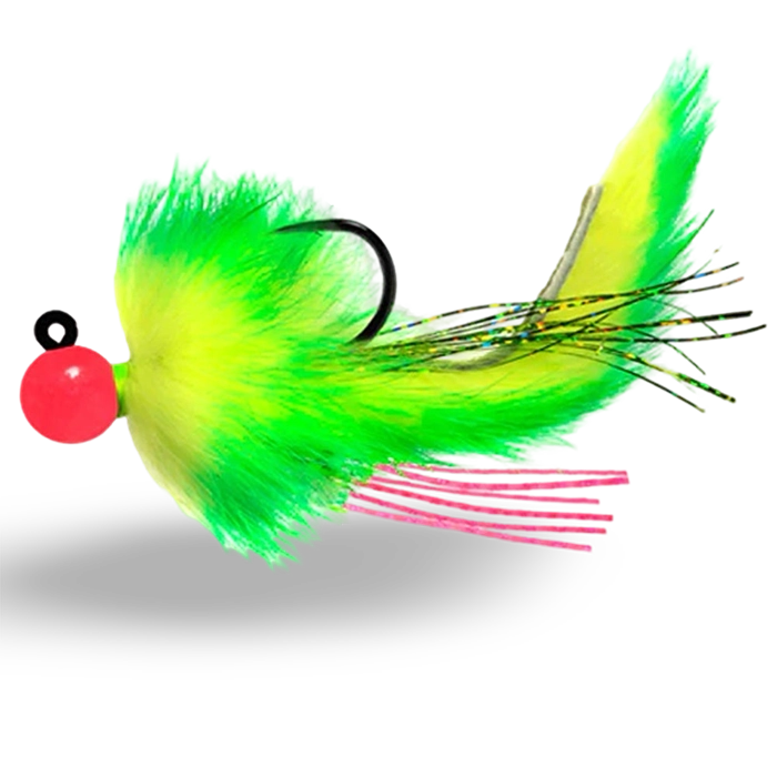 Aerojig Twitching Jig Corkie Pink Chartreuse Green