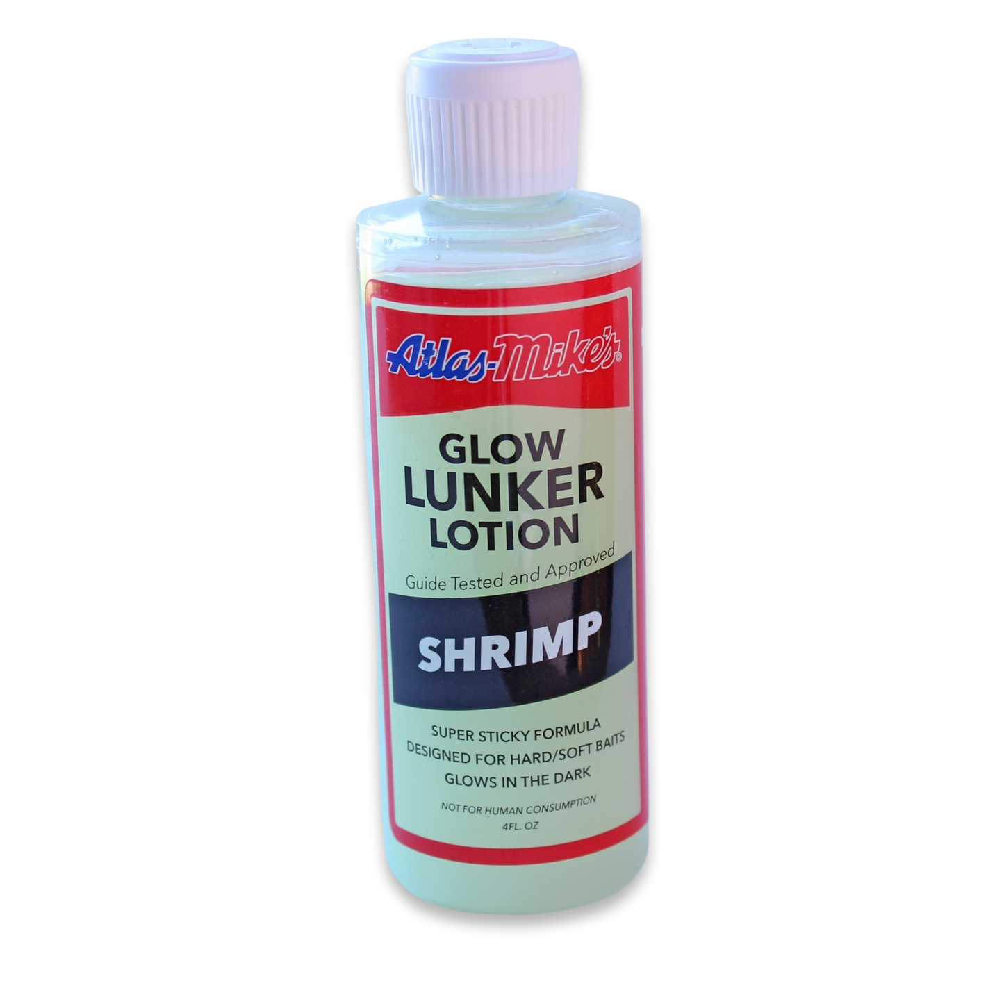 Atlas Mikes Lunker Lotion Glow Shrimp