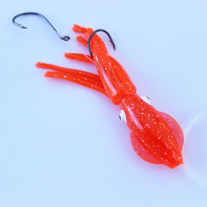 B2 Squid Salmon Trolling Rig Fl Orange