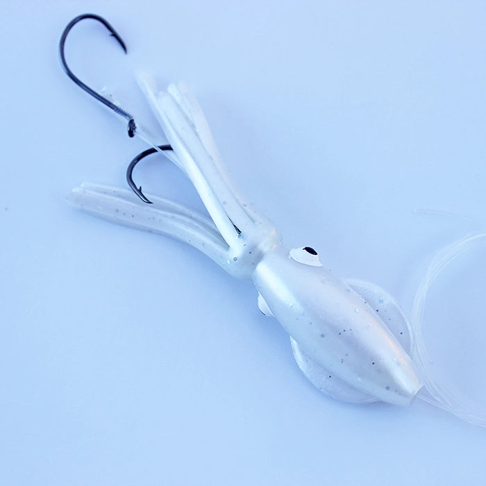 B2 Squid Salmon Trolling Rig Pearl White