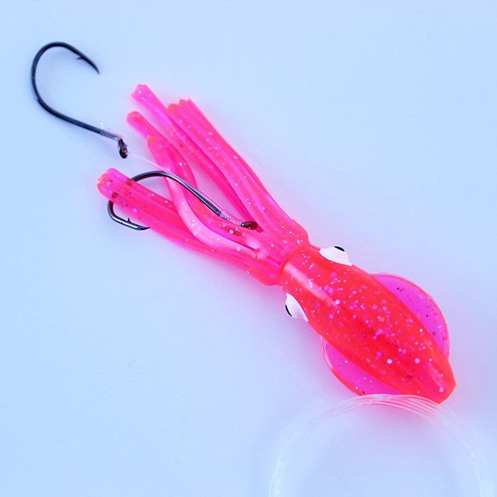 B2 Squid Salmon Trolling Rig Pink Glitter