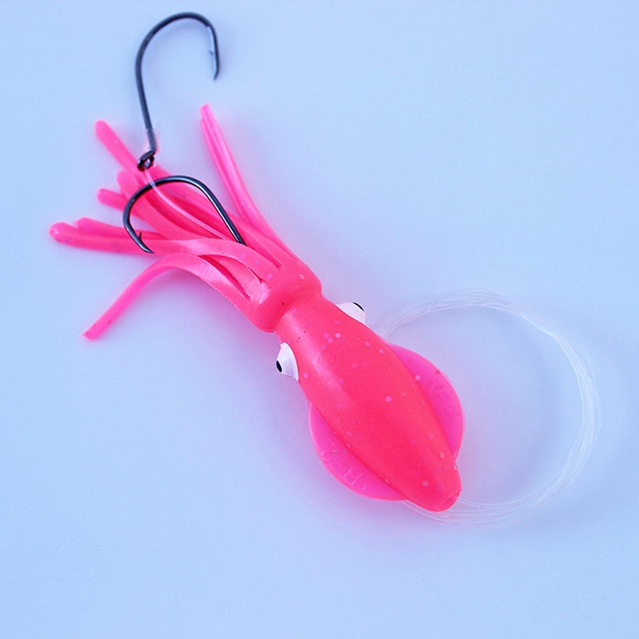 B2 Squid Salmon Trolling Rig Triple Glow Pink