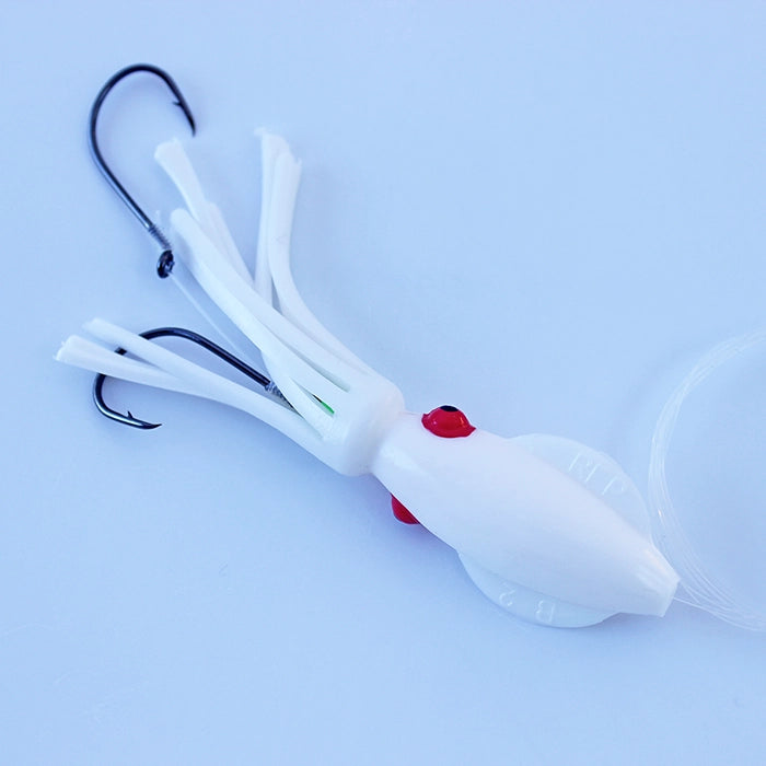 B2 Squid Salmon Trolling Rig White