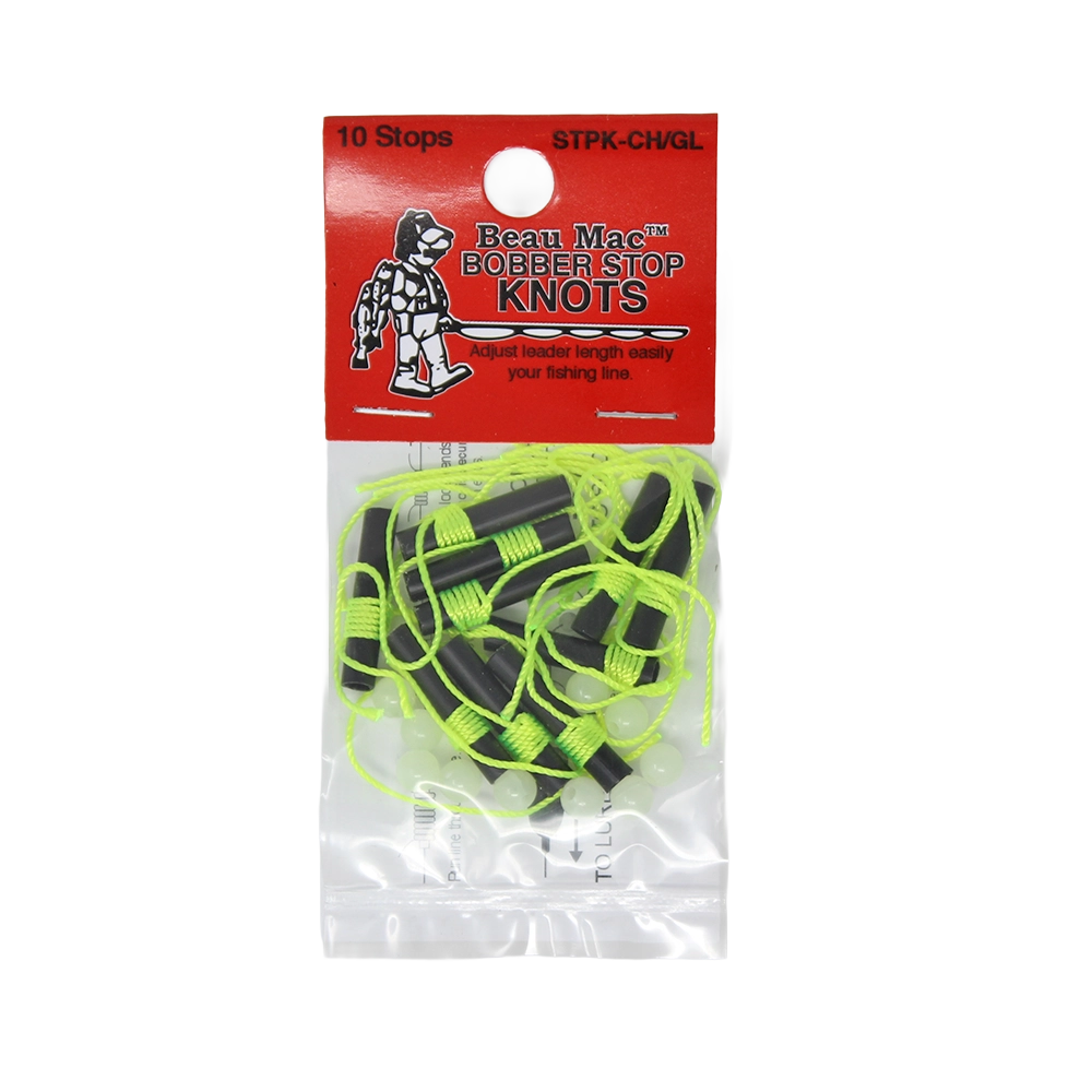 Beau Mac Bobber Stop Knots Chartreuse 10