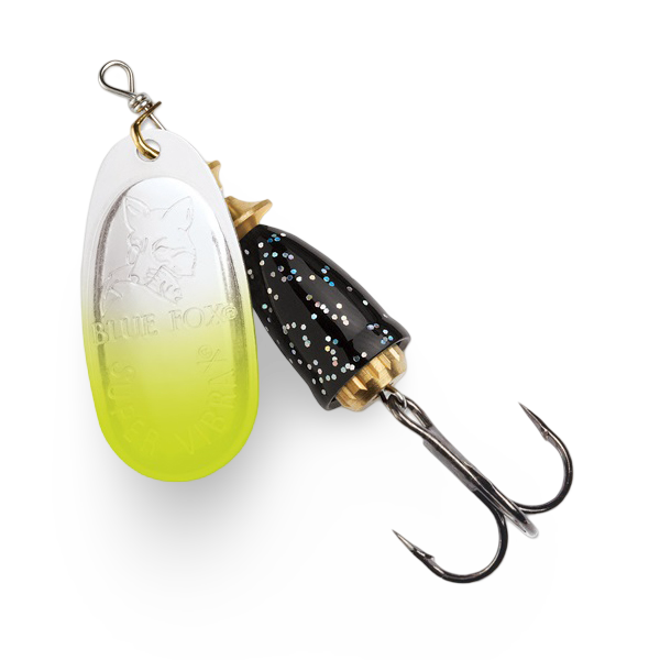 Blue Fox Vibrax Spinner Chartreuse Tip