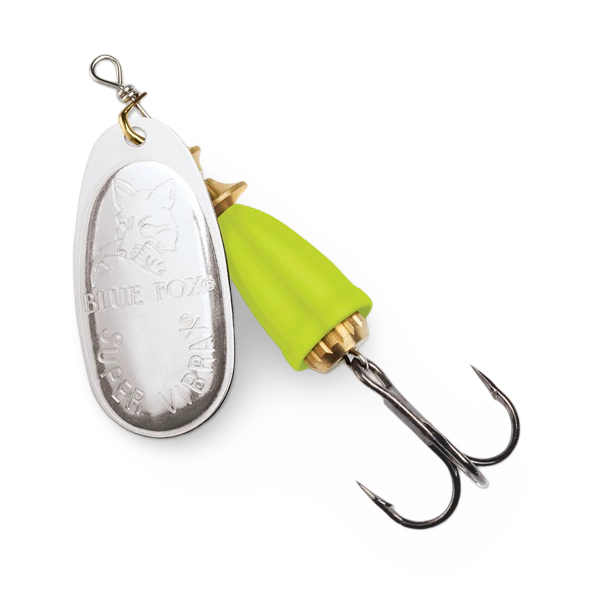 Blue Fox Vibrax Spinner Silver Chartreuse