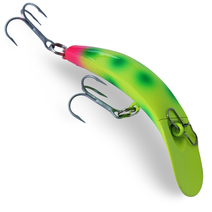 brad's fishing hooks Wiggler Blue Pirate; 3 3/4 in including select UV reflective finishes Brad's Fishing Hooks in Fishing