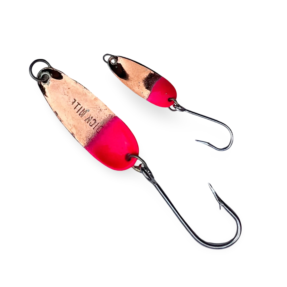 everett fishing lure Dick Nite Spoon #1 Nickel RedHead