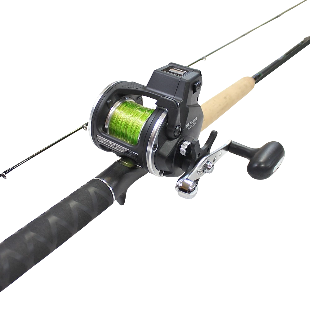 baitcasting reel downrigger Daiwa Sealine Salmon Downrigger Combo – Seattle Fishing Company