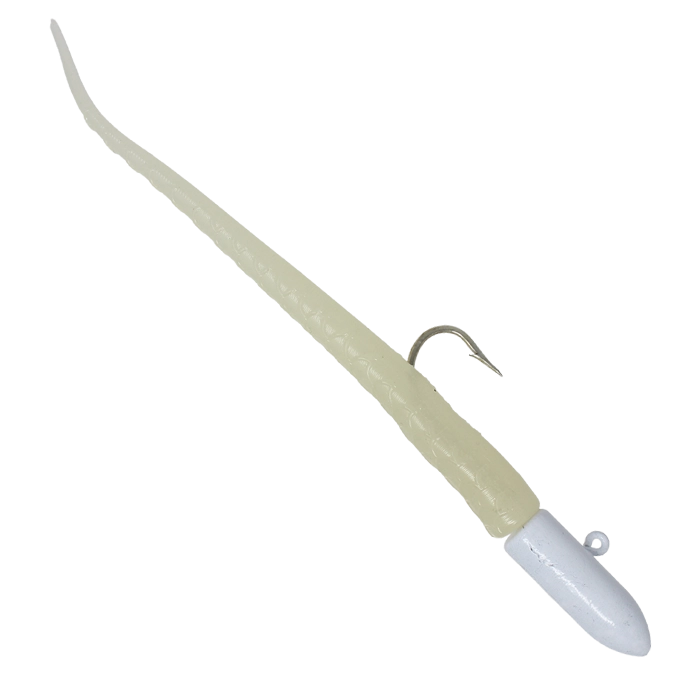 Fisherman's Gold Electric Eel Jigs 4 oz (1-Pack) / Westport White Glow