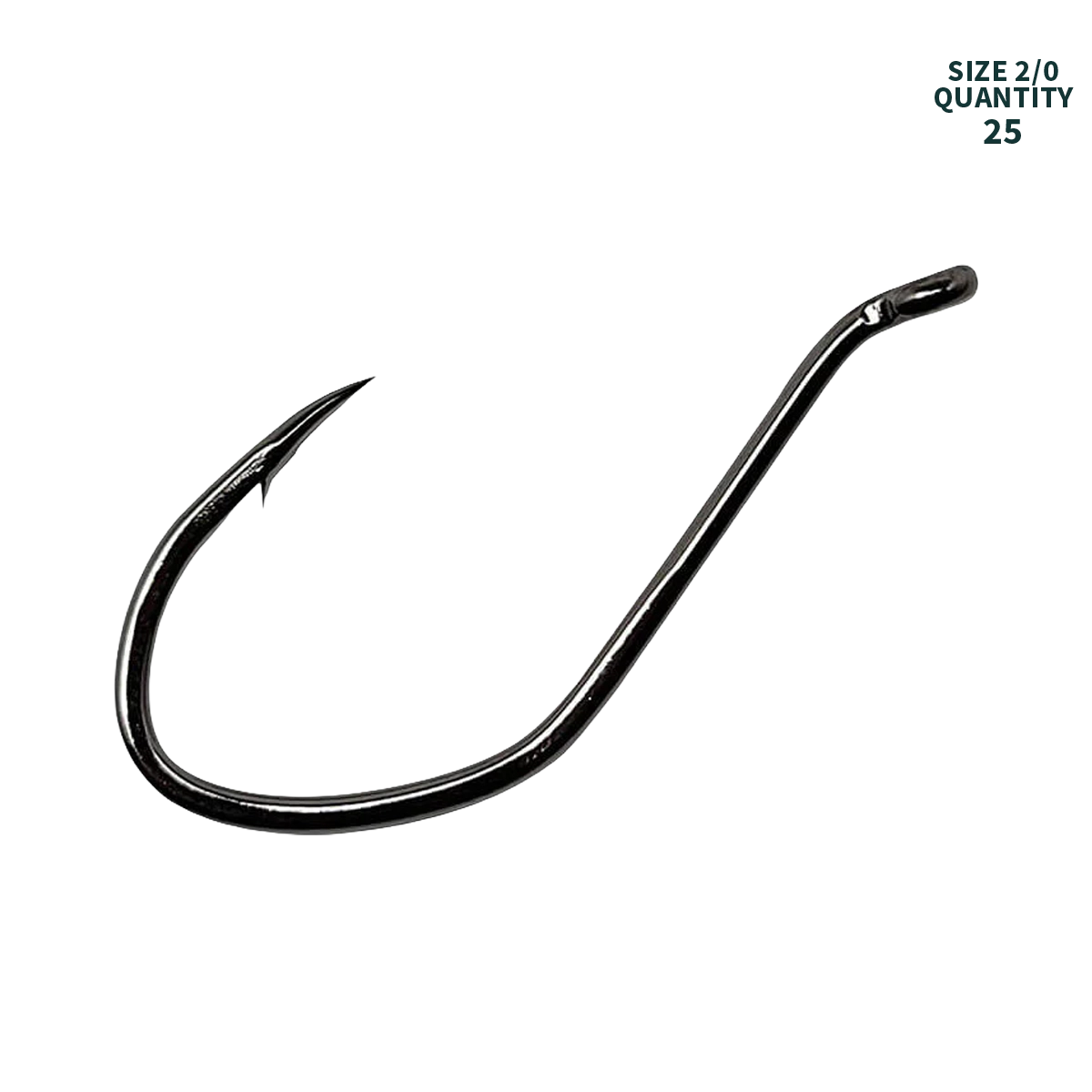 Gamakatsu Big River Bait Hook Black Size 2/0 25 pack