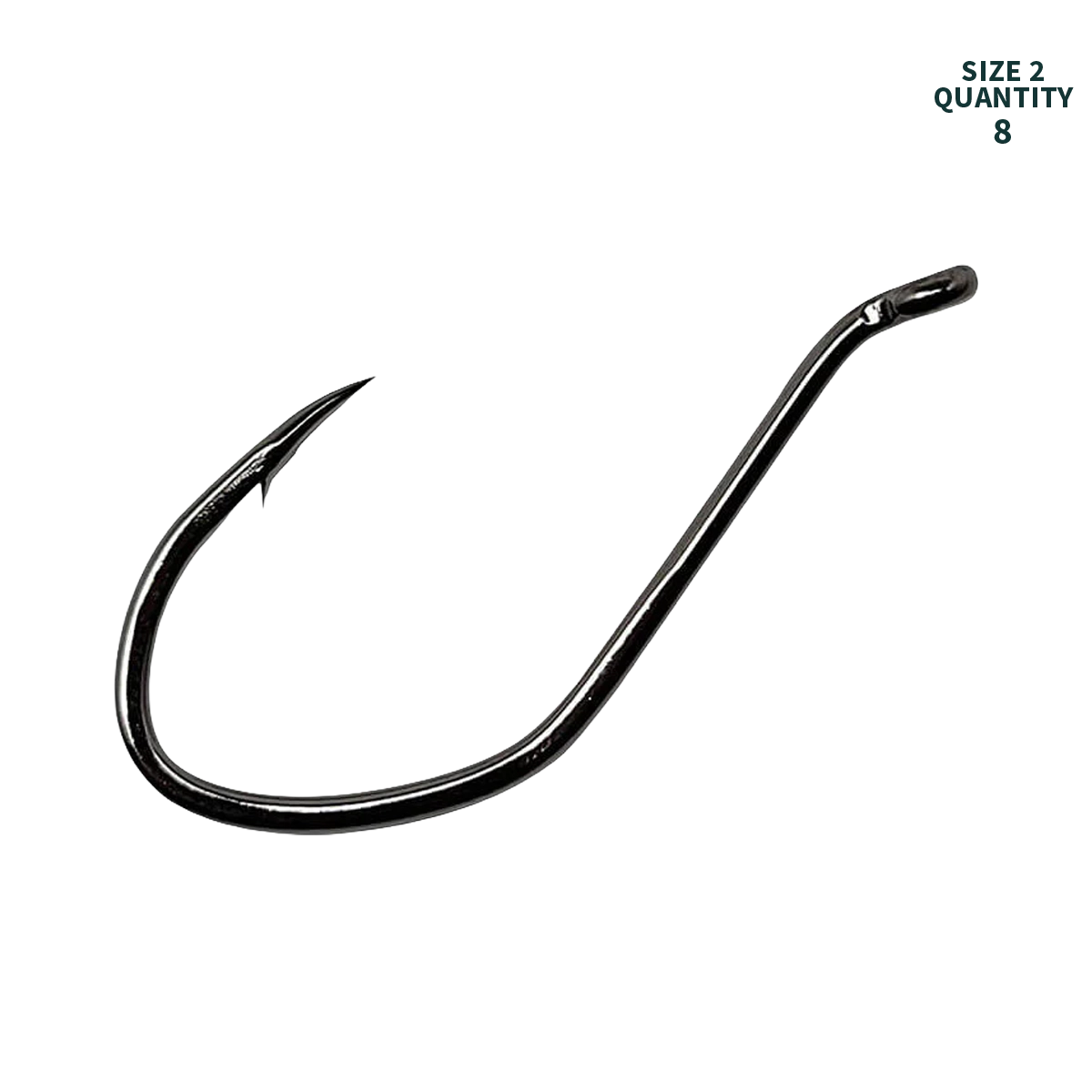 Gamakatsu Big River Bait Hook Black Size 2 small pack