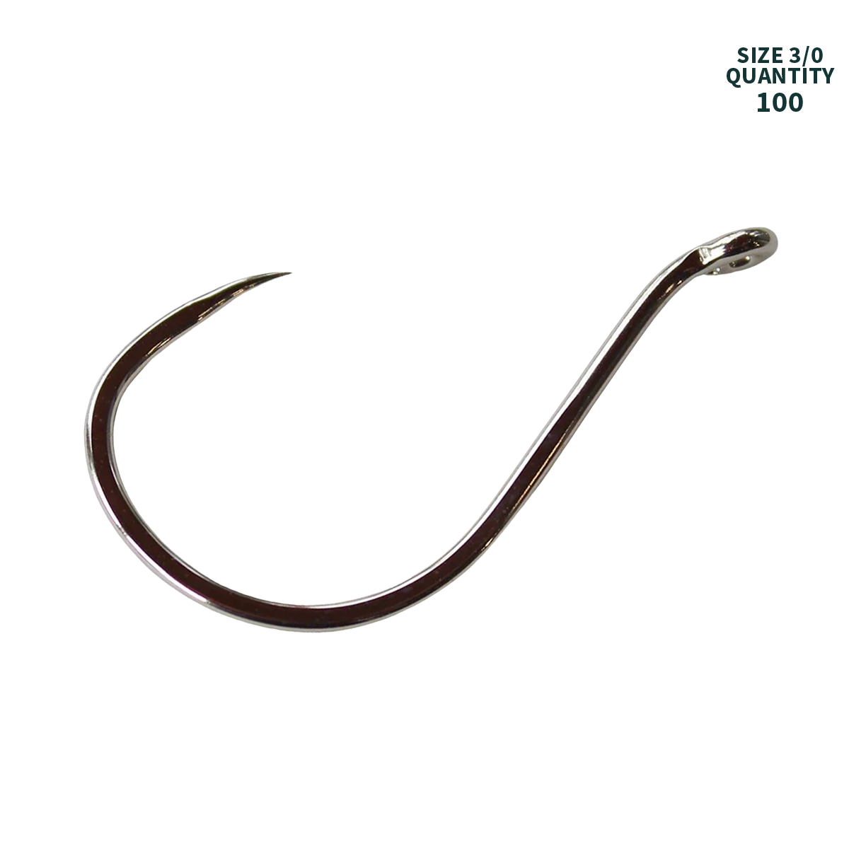 Gamakatsu Barbless Octopus Hook NIckel 3/0 100 pack