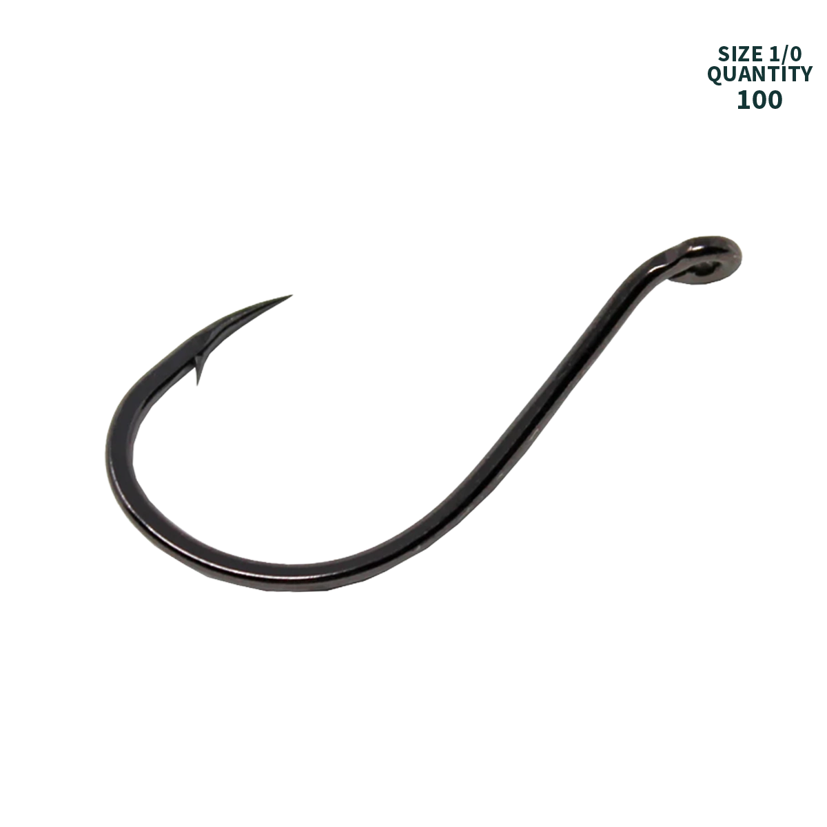 Gamakatsu Octopus Hook Black Size 1/0 100 pack