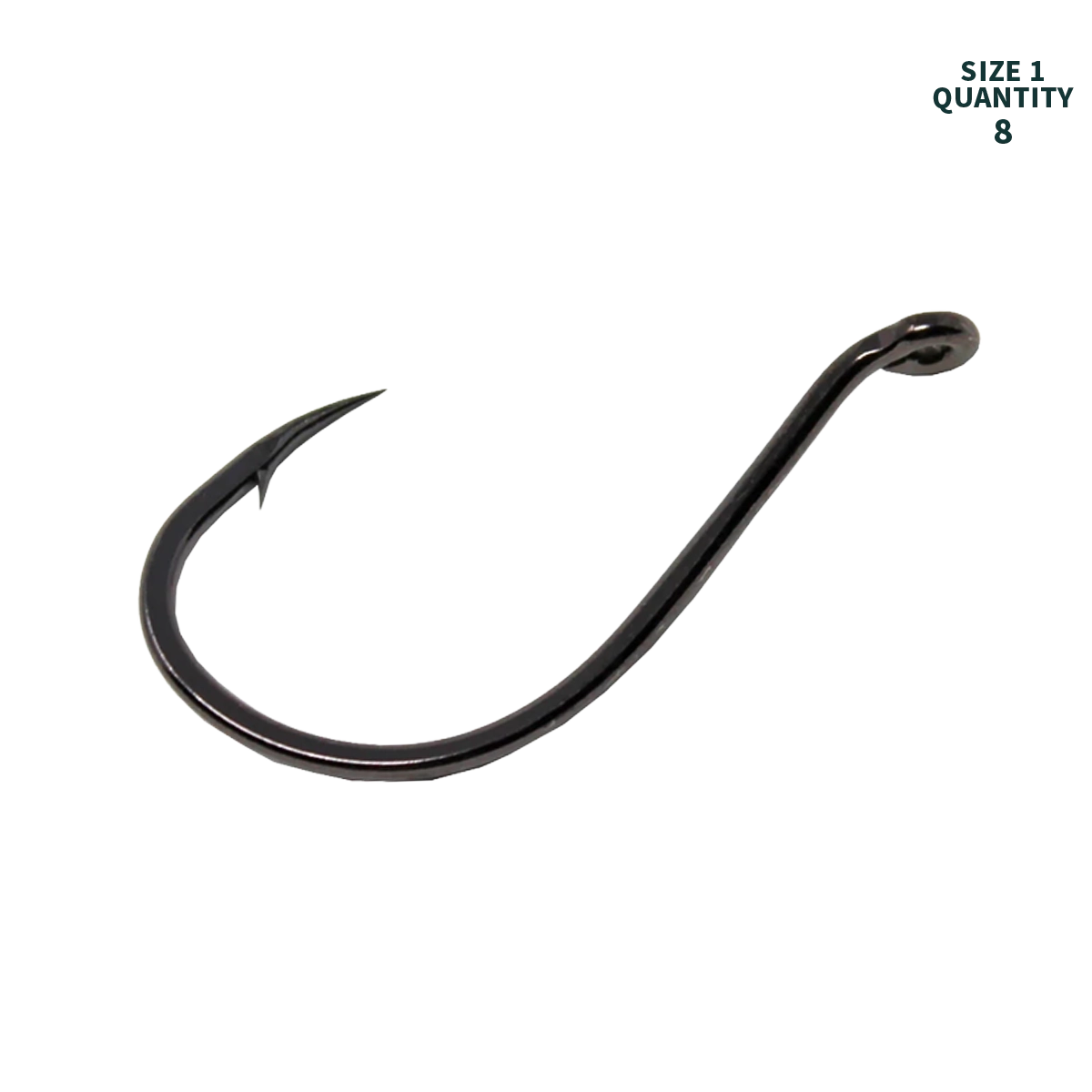 Gamakatsu Octopus Hook Black Size 1 small pack
