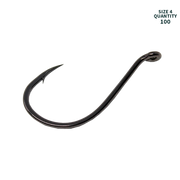 Gamakatsu Octopus Hook Black Size 4 100 pack