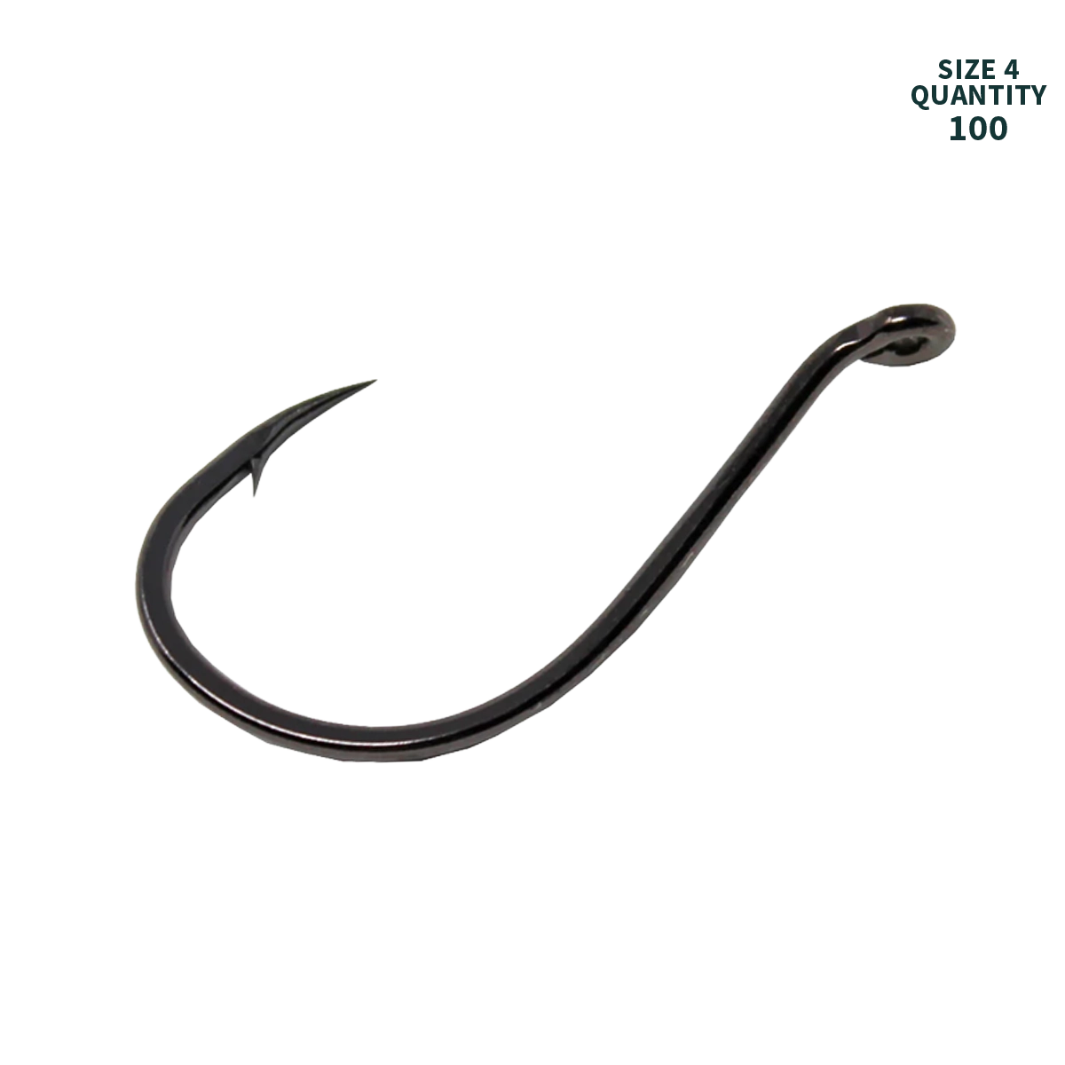 Gamakatsu Octopus Hook Black Size 4 100 pack