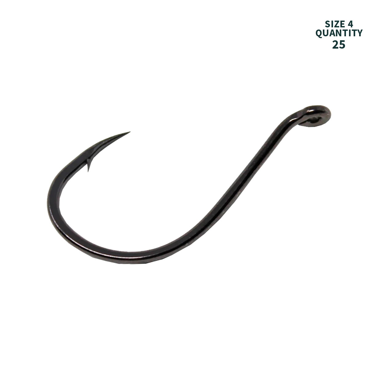 Gamakatsu Octopus Hook Black Size 4 25 pack