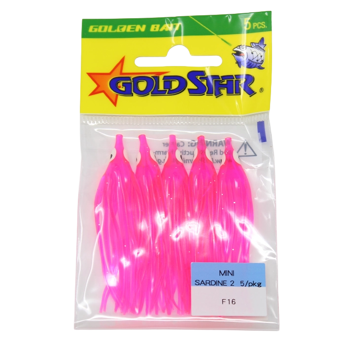 Gold Star Yamashita Mini Sardine Squid F16 Fl Clear Pink