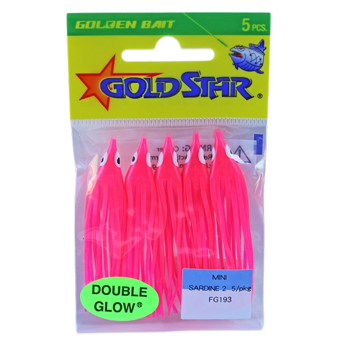 Gold Star Yamashita Mini Sardine Squid FG193 Glow Hot Pink
