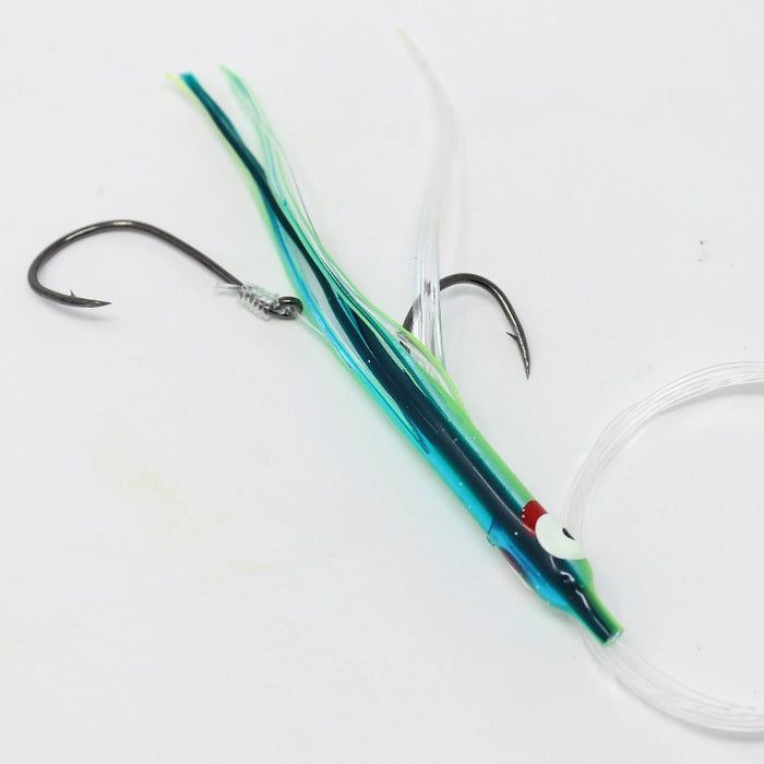 Gold Star Yamashita Needlefish Salmon Trolling Rig Translucent Blue Green