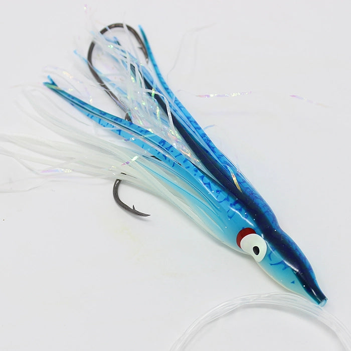 Gold Star Yamashita Octopus Salmon Trolling Rig Glow Blue Splatter